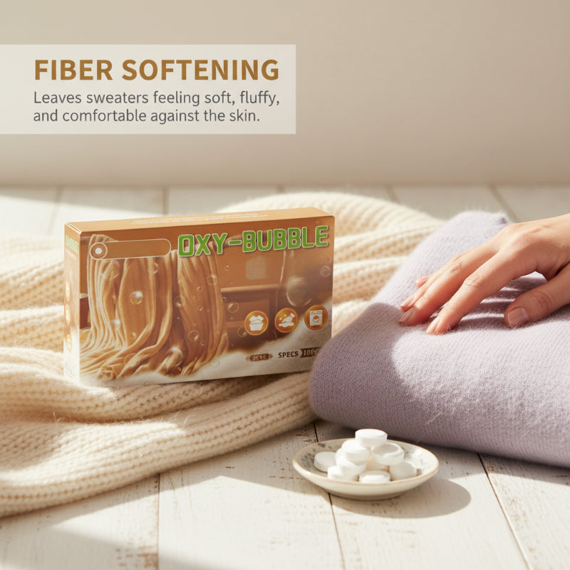 🧶 50% RABATT! 🧺 Sweater Revive Tabletten – Schrumpft nicht, Macht Pullover weich & Farbecht ⚗️