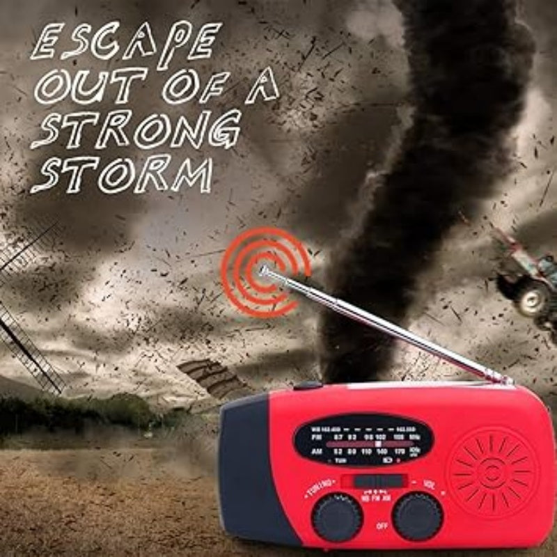 Notfallradio für Outdoor & Krisen – Tragbar, Solar- & Kurbelbetrieb 📻🌞