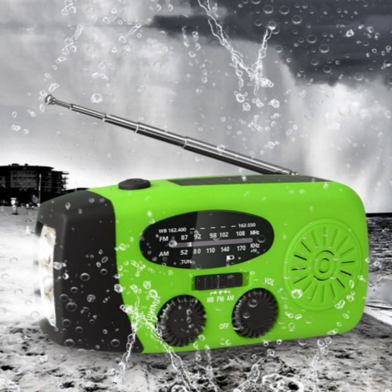 Notfallradio für Outdoor & Krisen – Tragbar, Solar- & Kurbelbetrieb 📻🌞
