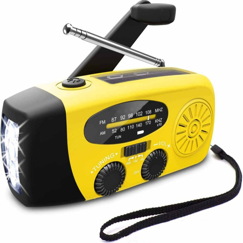 Notfallradio für Outdoor & Krisen – Tragbar, Solar- & Kurbelbetrieb 📻🌞