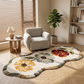 🛋️🌸Weicher Blumen-Teppich für Wohnzimmer & Schlafzimmer – Dekorativ & Gemütlich
