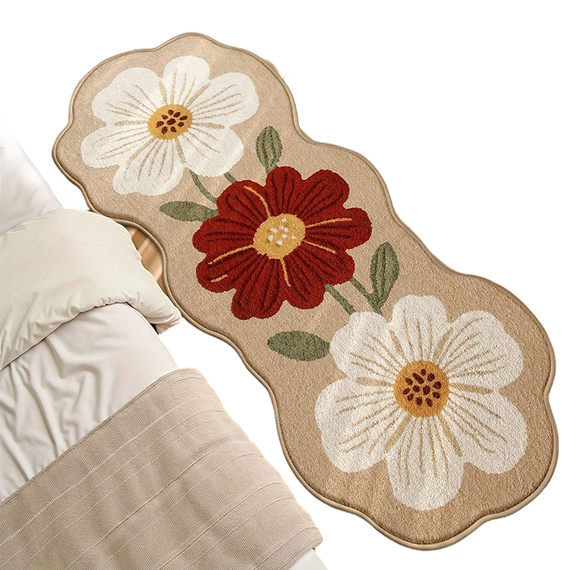 🛋️🌸Weicher Blumen-Teppich für Wohnzimmer & Schlafzimmer – Dekorativ & Gemütlich