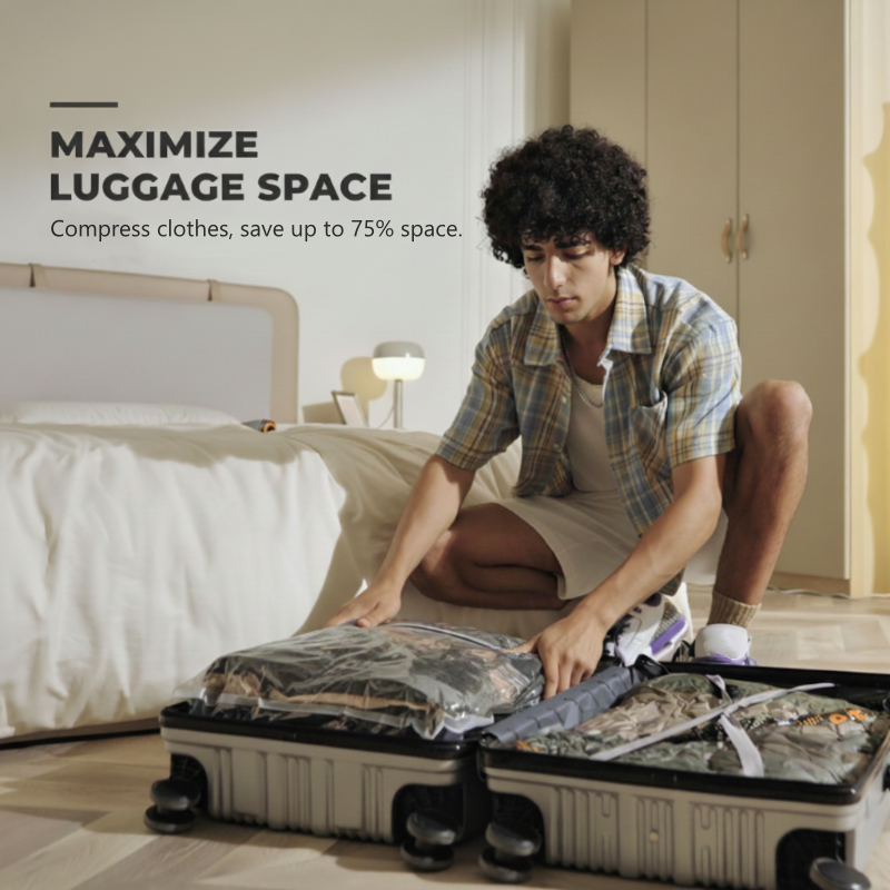 Vakuum-Kompressionsbeutel für Reisen & Zuhause – Platzsparende Aufbewahrung für Kleidung 🧳🏠