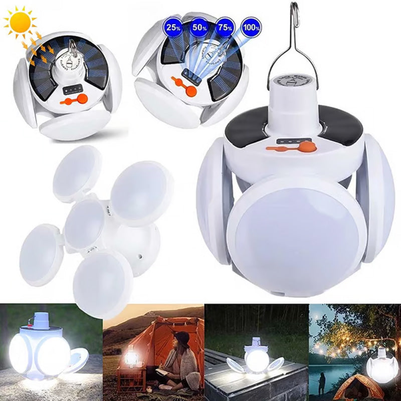 📢📢Kaufe 2 und erhalte 1 gratis⏰Solar-LED-Lampe – aufladbar, tragbar für Outdoor, Camping & Notfallbeleuchtung 🌞💡
