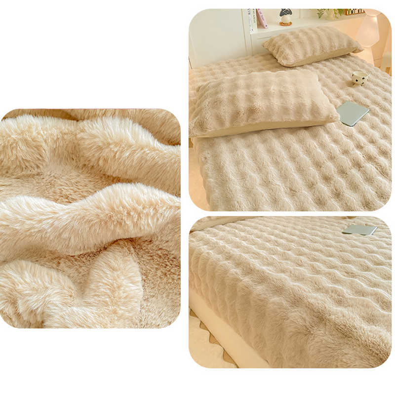 ☁️🛏️ Flauschiger Matratzenbezug – Warmer Spannbettlaken-Schoner für gemütliches Schlafen im Schlafzimmer