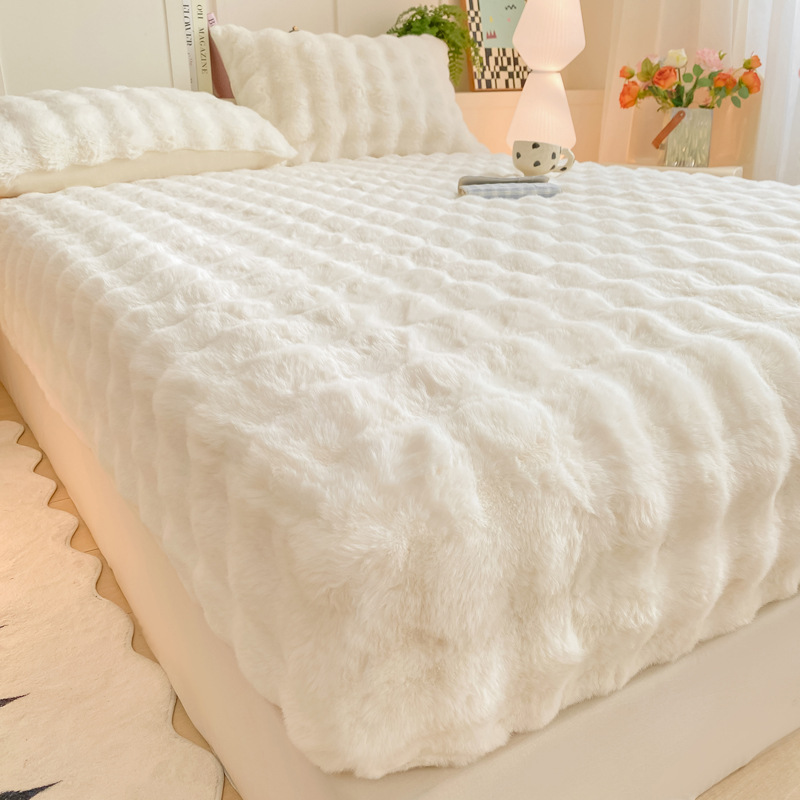 ☁️🛏️ Flauschiger Matratzenbezug – Warmer Spannbettlaken-Schoner für gemütliches Schlafen im Schlafzimmer