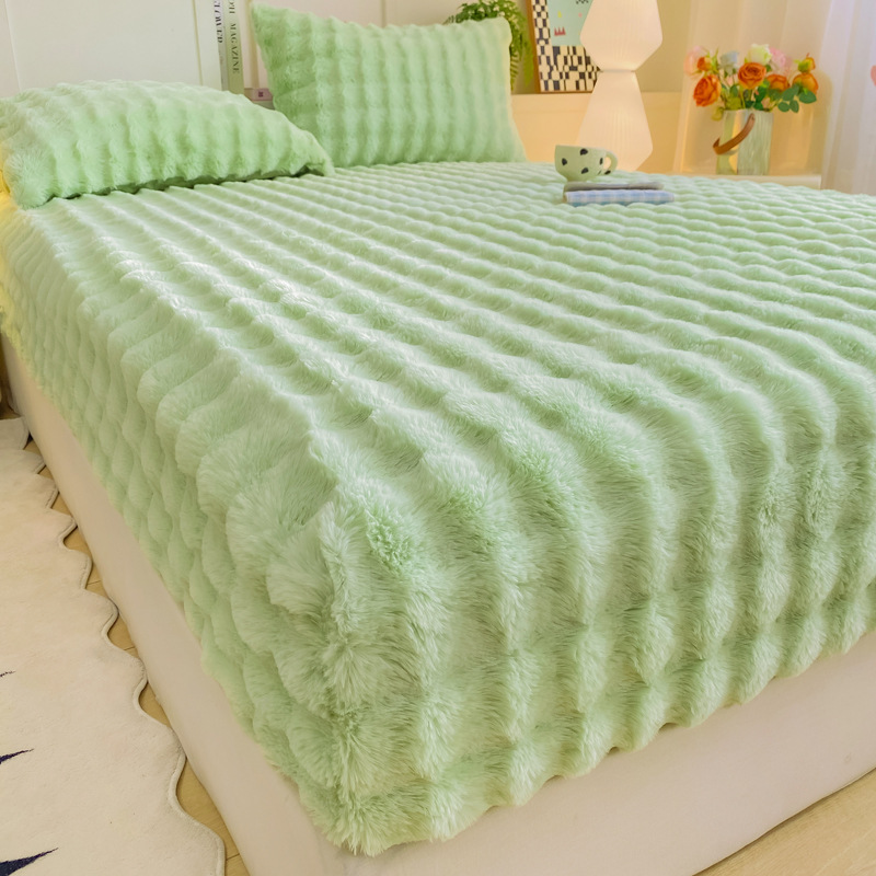 ☁️🛏️ Flauschiger Matratzenbezug – Warmer Spannbettlaken-Schoner für gemütliches Schlafen im Schlafzimmer