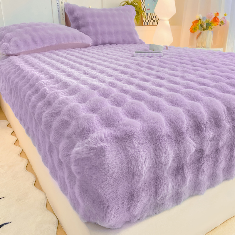 ☁️🛏️ Flauschiger Matratzenbezug – Warmer Spannbettlaken-Schoner für gemütliches Schlafen im Schlafzimmer