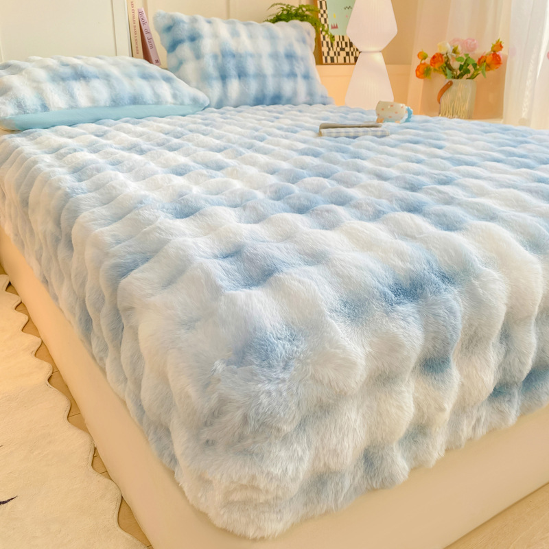 ☁️🛏️ Flauschiger Matratzenbezug – Warmer Spannbettlaken-Schoner für gemütliches Schlafen im Schlafzimmer