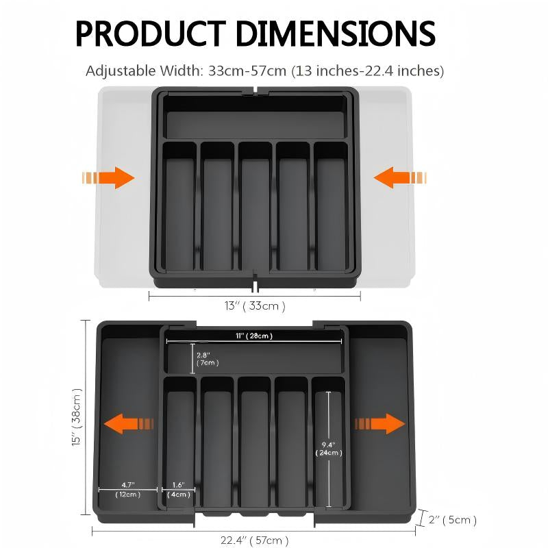 Erweiterbare Besteckschubladen-Organizer für die Küche