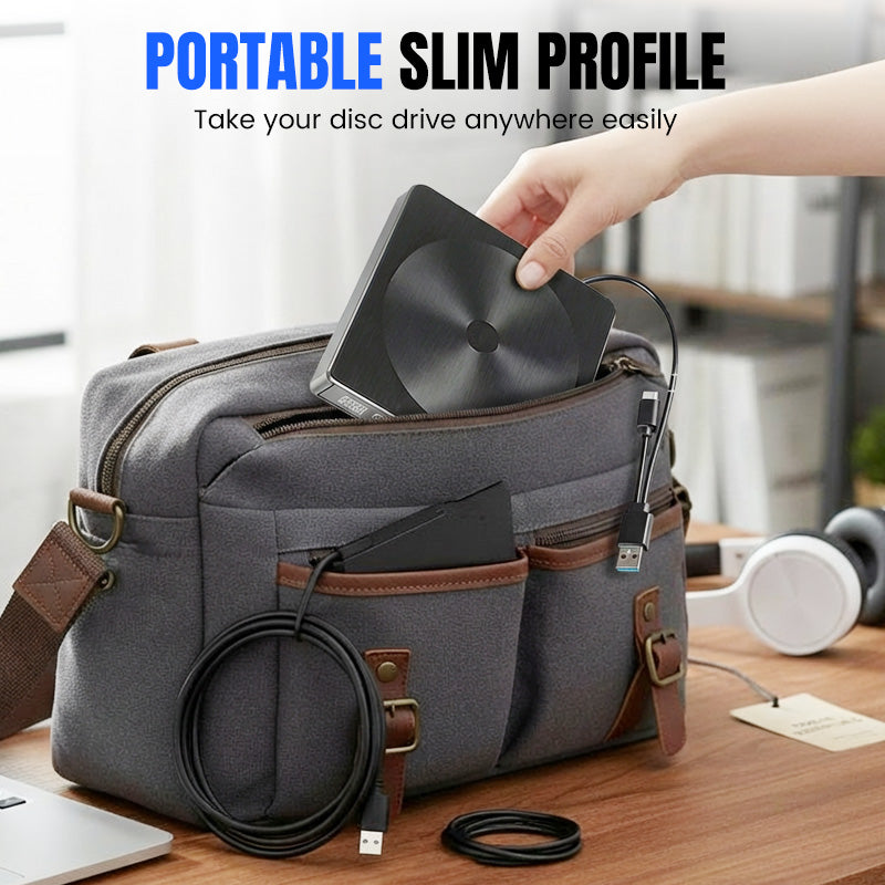 Externer DVD/CD-Brenner & Player – USB 3.0, kompatibel mit Laptop, Desktop & All-in-One 💻📀