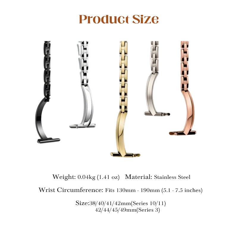 Edelstahl-Slim-Armband für Uhren