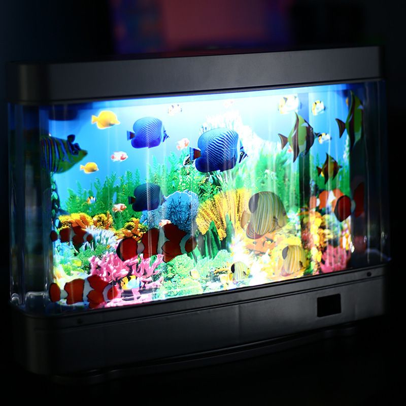 LED-Aquarium-Stimmungslicht mit realistischem Zierfisch-Design – Dekorative Tischlampe für Zuhause 🌊🐠