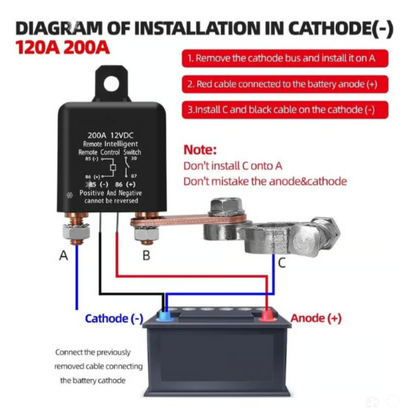 500A Auto-Batterie-Not-Aus-Schalter mit Fernbedienung – Drahtlose Stromabschaltung für Autos 🚗🔌