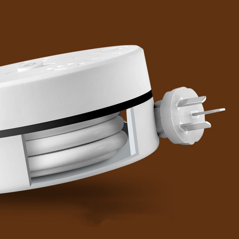 Runde Steckdosenleiste mit Kabelaufwicklung – Mit Schalter & USB-Ladeanschlüssen für Zuhause 🔌🏠
