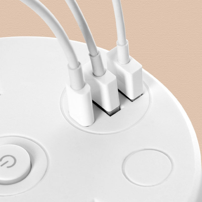 Runde Steckdosenleiste mit Kabelaufwicklung – Mit Schalter & USB-Ladeanschlüssen für Zuhause 🔌🏠