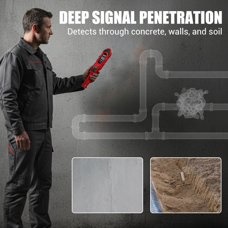 ⏰ Nur für kurze Zeit: 50% Rabatt!🔧 Rohrverstopfungsdetektor – 40 m Signalkabel, IP67 wasserdicht, präzise Ortung in Metall- & Kunststoffrohren