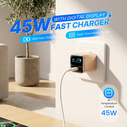 45W USB-C-Netzteil „SafeCharge Smart“ – kompatibel mit iPhone & iPhone Pro Max (Fast Charge) – sicher, intelligent & leistungsstark