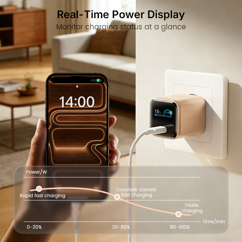 45W USB-C-Netzteil „SafeCharge Smart“ – kompatibel mit iPhone & iPhone Pro Max (Fast Charge) – sicher, intelligent & leistungsstark