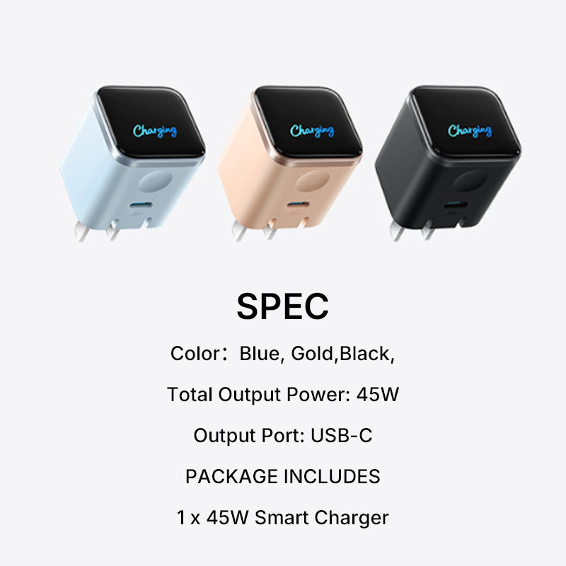 45W USB-C-Netzteil „SafeCharge Smart“ – kompatibel mit iPhone & iPhone Pro Max (Fast Charge) – sicher, intelligent & leistungsstark