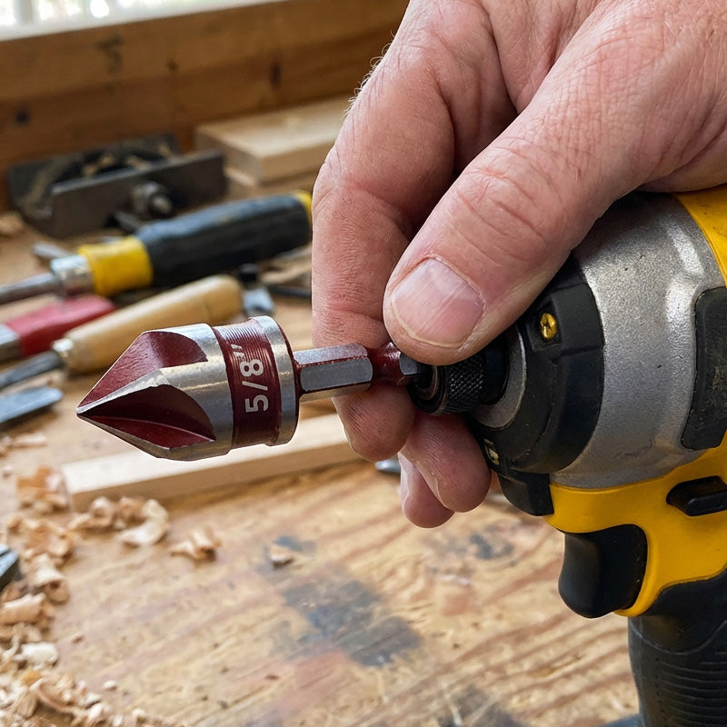 82° Senker mit 5 Schneiden – Zentrier-Senkbohrer-Set für Holzarbeiten 🪵🔩