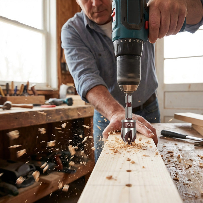 82° Senker mit 5 Schneiden – Zentrier-Senkbohrer-Set für Holzarbeiten 🪵🔩
