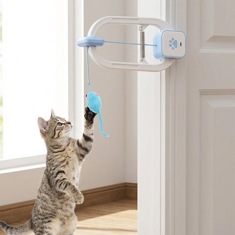 🐱🎮 Interaktives Katzenspielzeug mit Fernbedienung – 50% RABATT! Bis zu 20m Reichweite, elastisches Seil, mehrere Spielmodi – Jagdspaß vom Sofa aus.