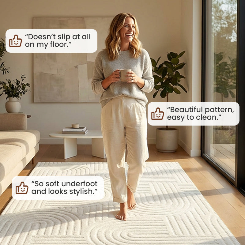 🛍️ 50 % Rabatt – Hochwertiger Kristallflor-Teppich – minimalistisches Linien-Design, weich wie Kaschmir, vielseitig für Flur, Wohnzimmer & Schlafzimmer 🏠