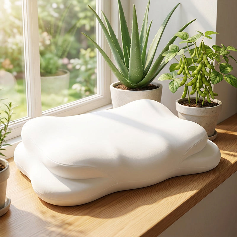 ☁️ Bio-Memory-Schaumkissen – Ergonomisch geformt & druckentlastend für besseren Schlaf