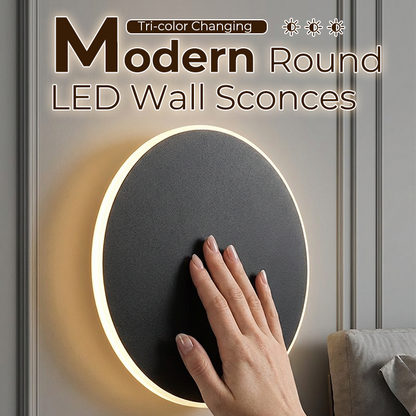 💡🏡 Runde LED Wandleuchte mit Sensor – Minimalistisches Design, Ideal für Schlafzimmer, Flur & Treppe