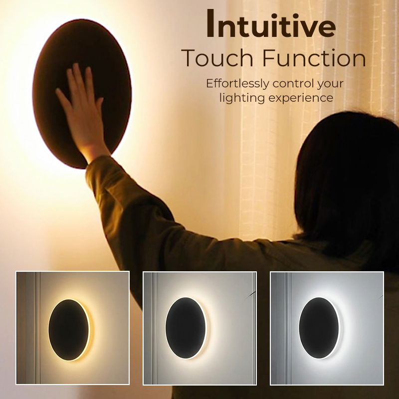 💡🏡 Runde LED Wandleuchte mit Sensor – Minimalistisches Design, Ideal für Schlafzimmer, Flur & Treppe