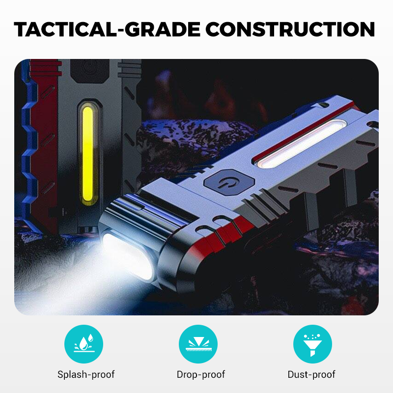 Mini LED Taschenlampe – Starke Leuchtkraft, Magnet & Seitenscheinwerfer für Outdoor & Notfälle 🔦