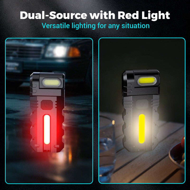 Mini LED Taschenlampe – Starke Leuchtkraft, Magnet & Seitenscheinwerfer für Outdoor & Notfälle 🔦