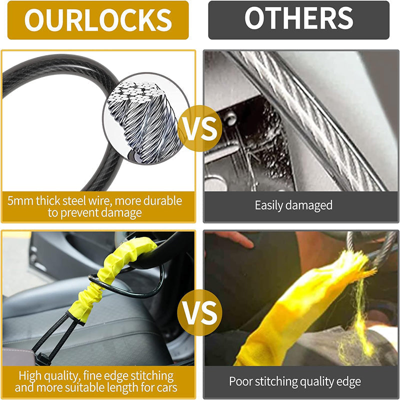 🚗 50% RABATT! 🔒 Lenkradschloss – Diebstahlsicherung, robust & einfach ✨