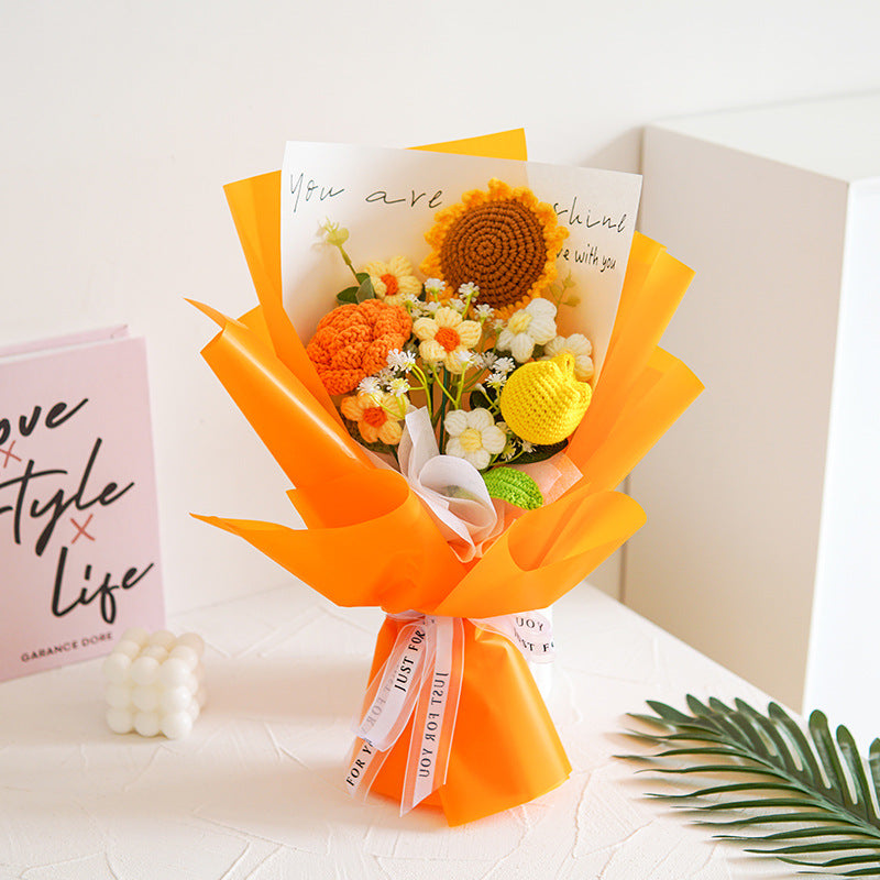 🌸50 % Rabatt! 🎉 Handgefertigter exquisiter Häkelstrauß – nur zum Muttertag, naturgetreues Design, langlebig und perfekte Heimdekoration/Geschenk ✨