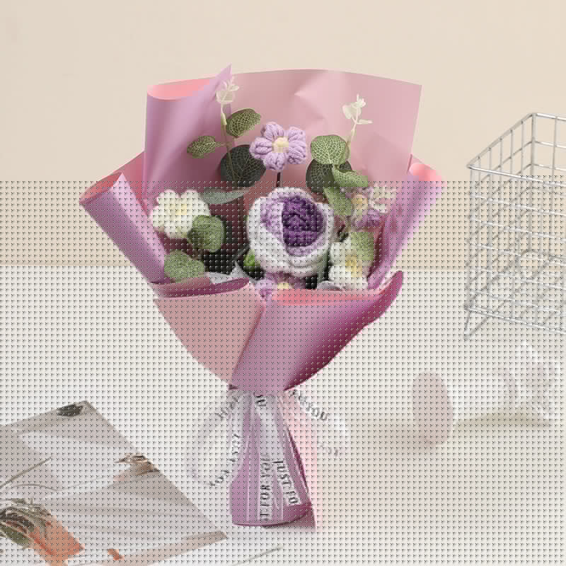 🌸50 % Rabatt! 🎉 Handgefertigter exquisiter Häkelstrauß – nur zum Muttertag, naturgetreues Design, langlebig und perfekte Heimdekoration/Geschenk ✨