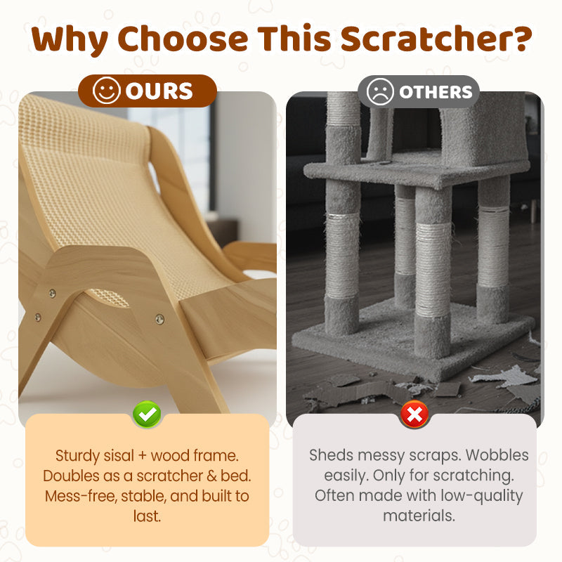 🐱 50% RABATT! ✨ 2-in-1-Kratzbaum aus Sisal – Neuheit 2026 – Platzsparend, Langlebig & Perfekt zum Krallenwetzen 🏠