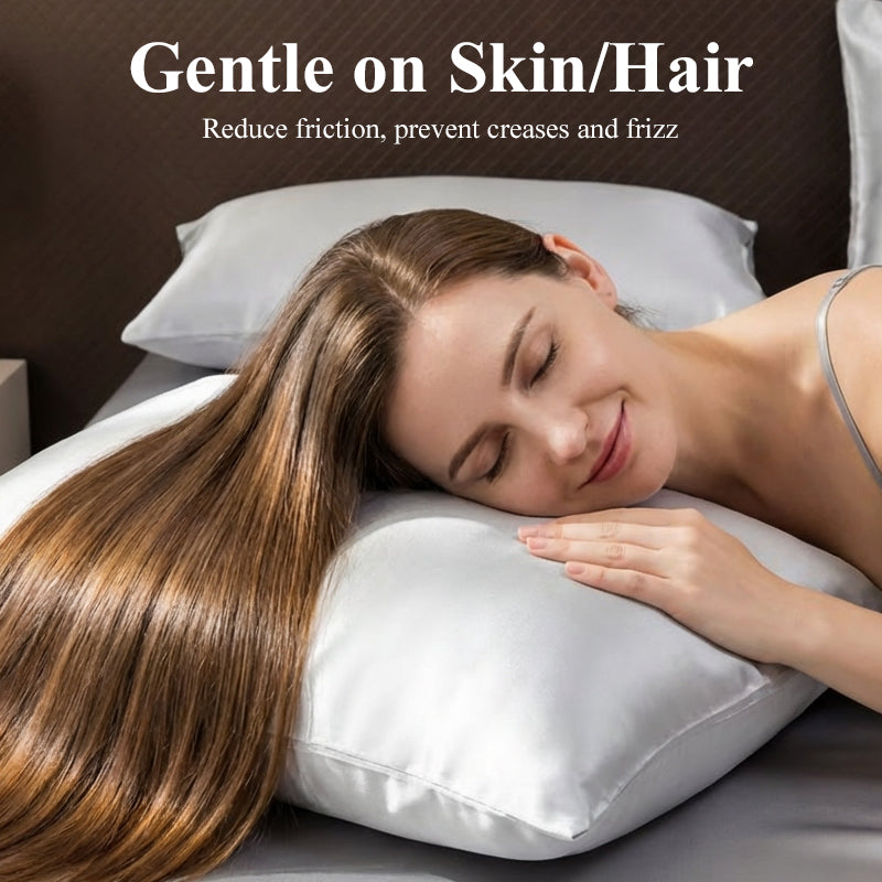 💎 50% RABATT! 💎 Unifarbenes Satin-Spannbettlaken – Haar- & hautfreundlich, Temperaturregulierend & Maschinenwaschbar 🛏️✨