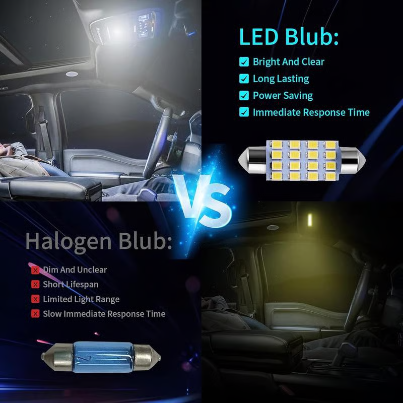 💡 50 % Rabatt – LED-Komplettset für Fahrzeuginnenbeleuchtung – 14 hochwertige SMD-LEDs, plug-and-play, 6000K – für Innenraum, Kennzeichen & mehr 🔧