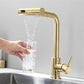 🚰✨ Edelstahl Spülbecken mit Einhebelmischer – Gebürstetes Gold, 3-Funktions Ausziehbar, Heiß & Kalt, Rotierend