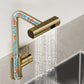 🚰✨ Edelstahl Spülbecken mit Einhebelmischer – Gebürstetes Gold, 3-Funktions Ausziehbar, Heiß & Kalt, Rotierend