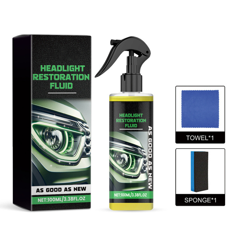 Scheinwerfer-Renovierer – Entfernt Oxidation & Vergilbung, Kristallbeschichtung, Anti-Beschlag🚗✨