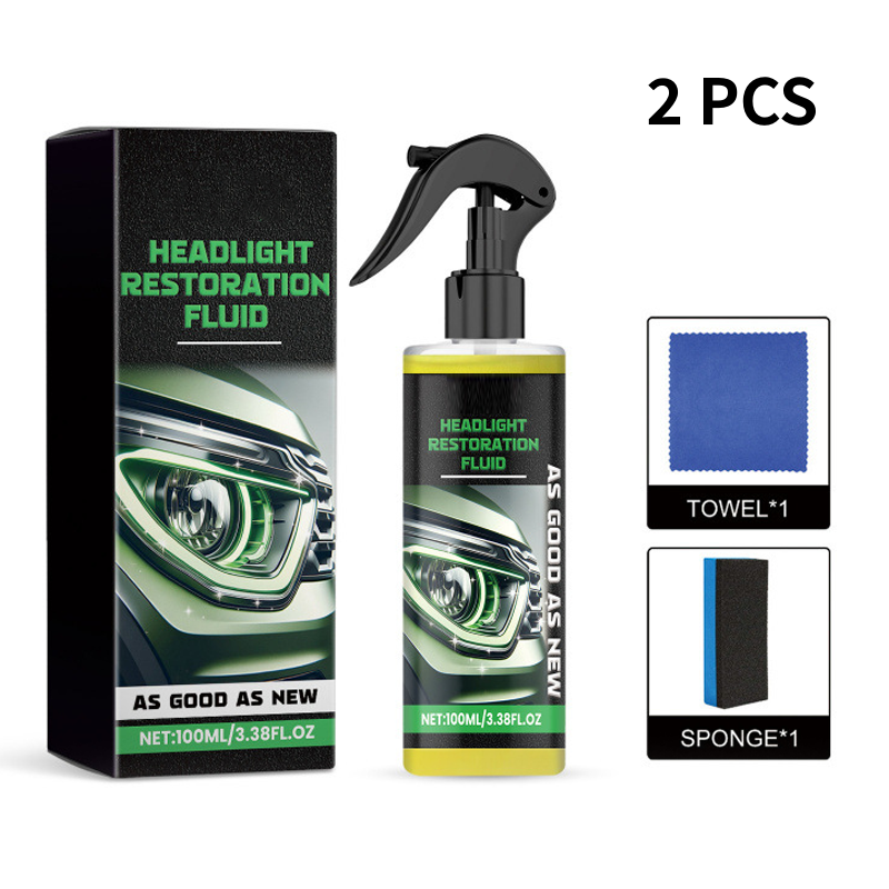 Scheinwerfer-Renovierer – Entfernt Oxidation & Vergilbung, Kristallbeschichtung, Anti-Beschlag🚗✨