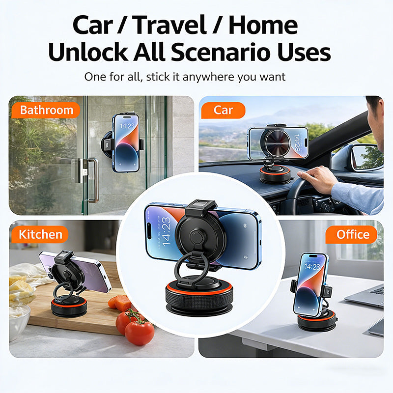Magnetische Handyhalterung – Drehbar, Klappbar mit Saugnapf für Auto & Tisch📱🚗