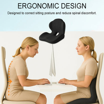 Ergonimisches Sitzkissen mit Lordosenstütze