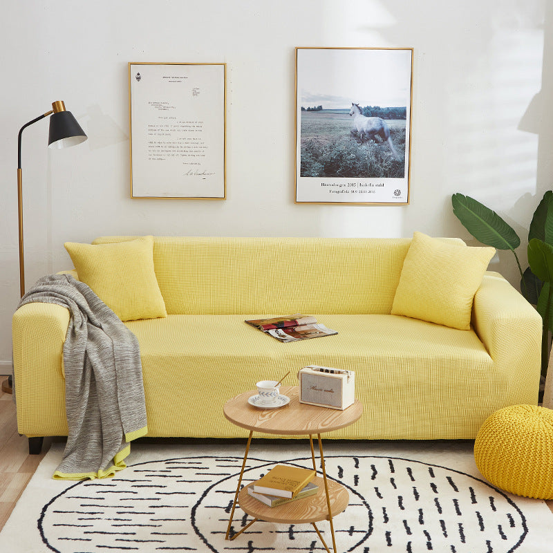 🛋️ Stretch-Sofa-Bezug mit Jacquard-Muster – Rundum-Passform für Couch & Sessel – Elastischer Möbel-Schoner in Übergröße – Waschbarer Polsterbezug