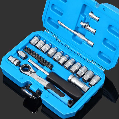 🔧 50% RABATT! 🛠️ 17/29-teiliges Ratschen-Steckschlüssel-Set – Kompakt, vielseitig & robust – Ideal für Heimwerker & Profis ⚡