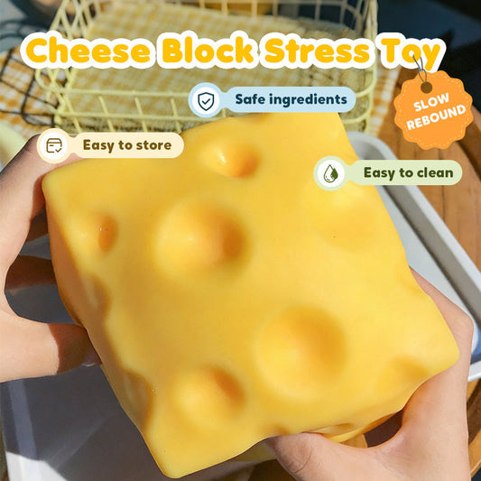 🔥 50% RABATT! 🧀 XXL Käse Squishy – Langsam Rückfedernder Anti-Stress Knautschball | Superweich, Formbar & Unwiderstehlich Zum Kneten