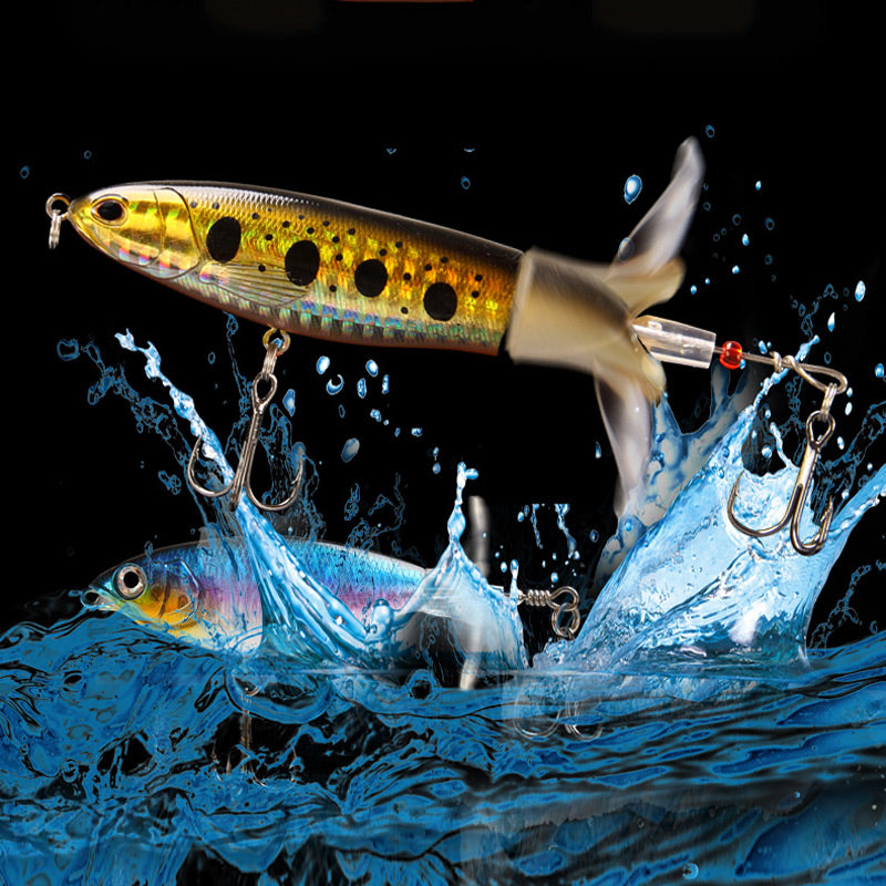 🎣💦 Oberflächenköder mit Propeller – Wobbler/Popper, Schwimmend, Ideal für Raubfischangeln