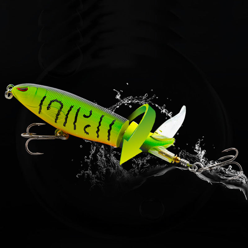 🎣💦 Oberflächenköder mit Propeller – Wobbler/Popper, Schwimmend, Ideal für Raubfischangeln